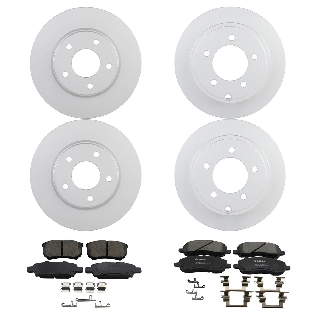 Bosch Quietcast Brake Pad Kit & Rotors for Dodge Caliber (2007–2012)