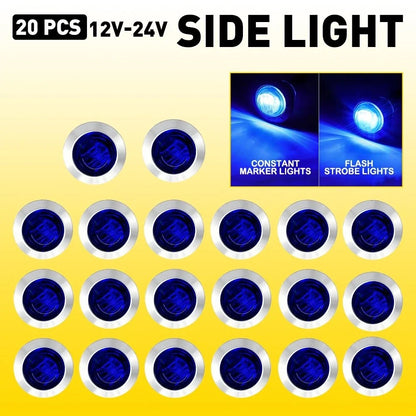 3/4" LED Lights Kit 20X for ATV UTV RV Pickup EV (12V)
