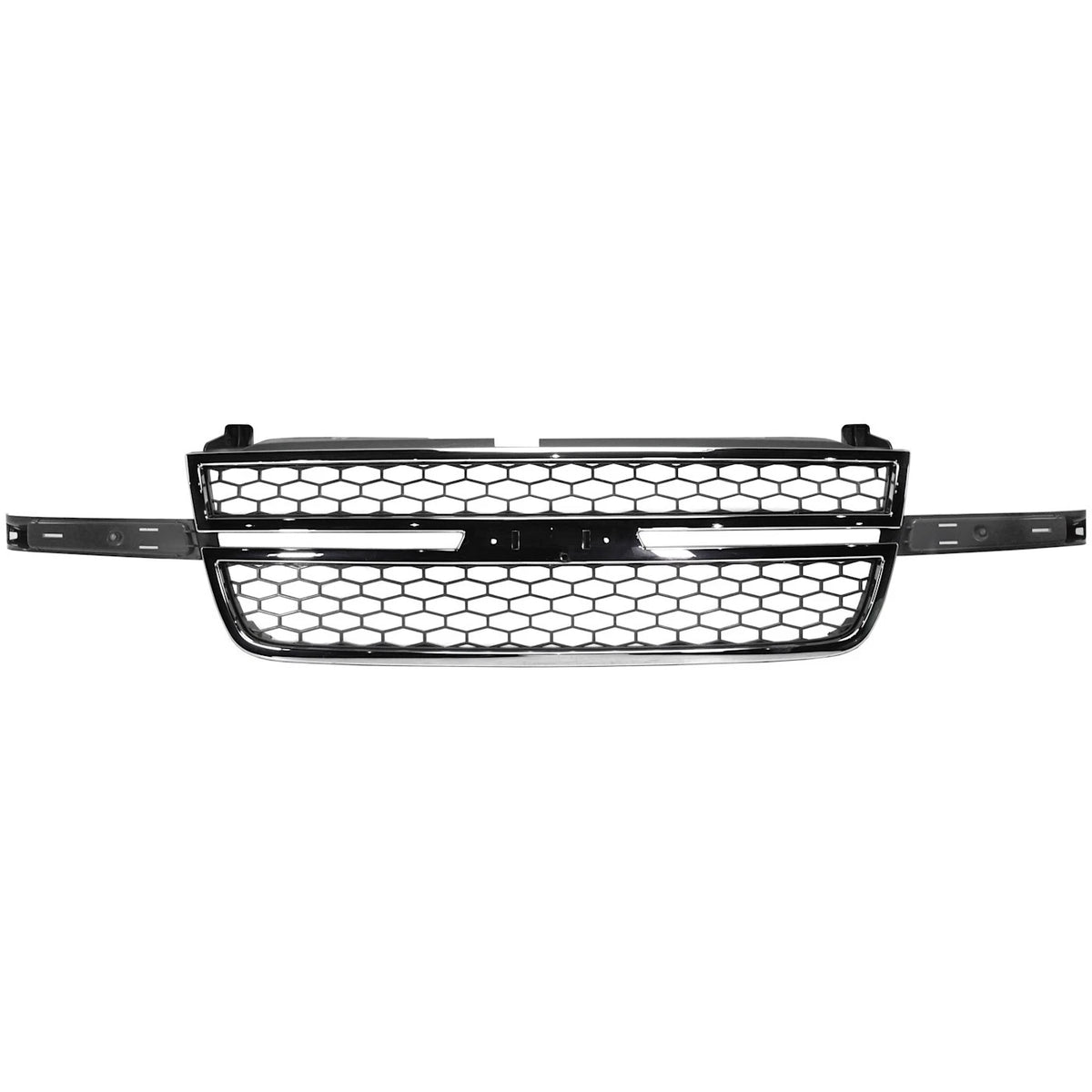 Grille Assembly for Chevrolet Silverado 2500 HD 3500 (2003–2006) Chrome Gray