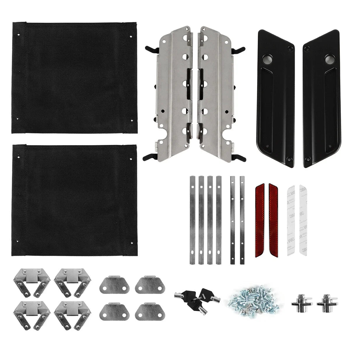 Saddlebag Hardware Kit - Black Latch Hinge Lock for 1993–2013 Harley Touring