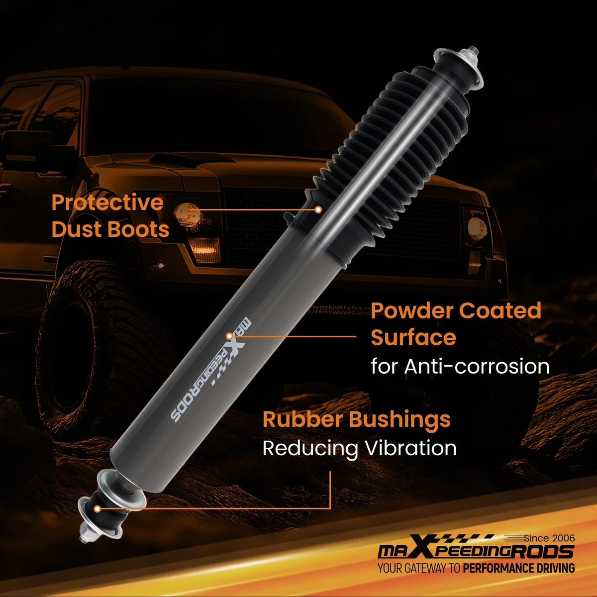 Steel Steering Stabilizer for Ford F-150 Bronco 4WD (1980-1996)