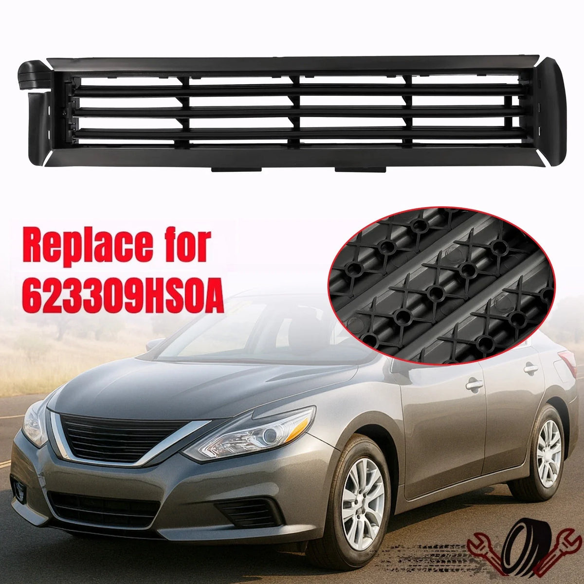 Front Lower Active Grille Shutter for Nissan Altima, Murano (2015–2018)
