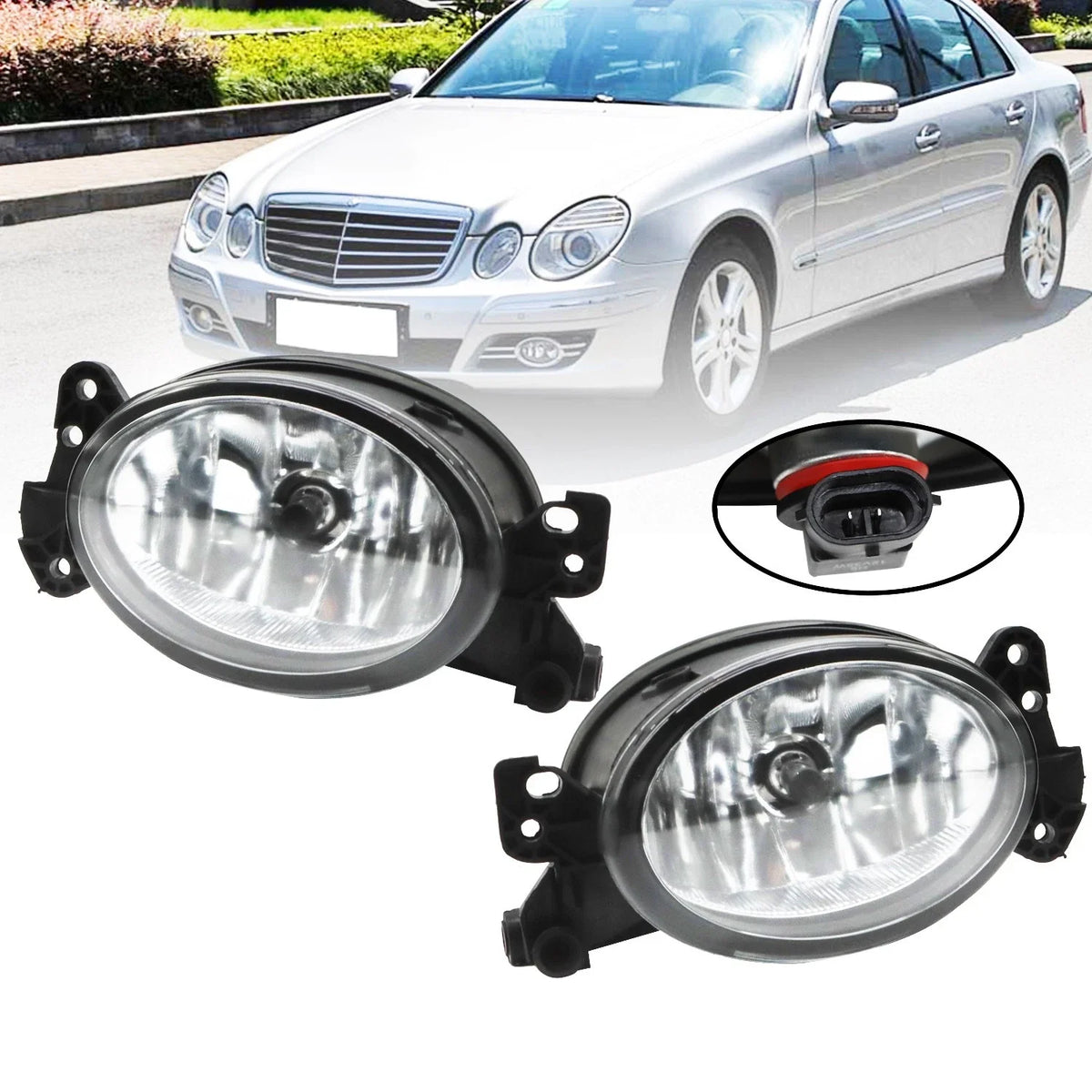 Clear Lens Bumper Fog Lights for Mercedes Benz (2007–2009)