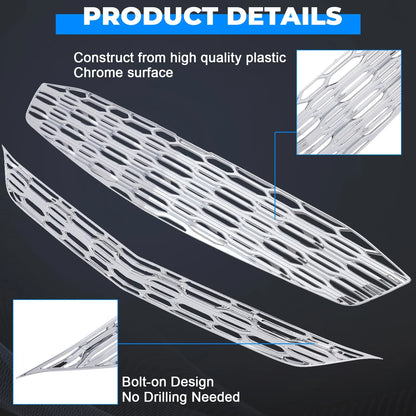 Chrome Grille Inserts Overlay for Chevy Malibu 2016–2018