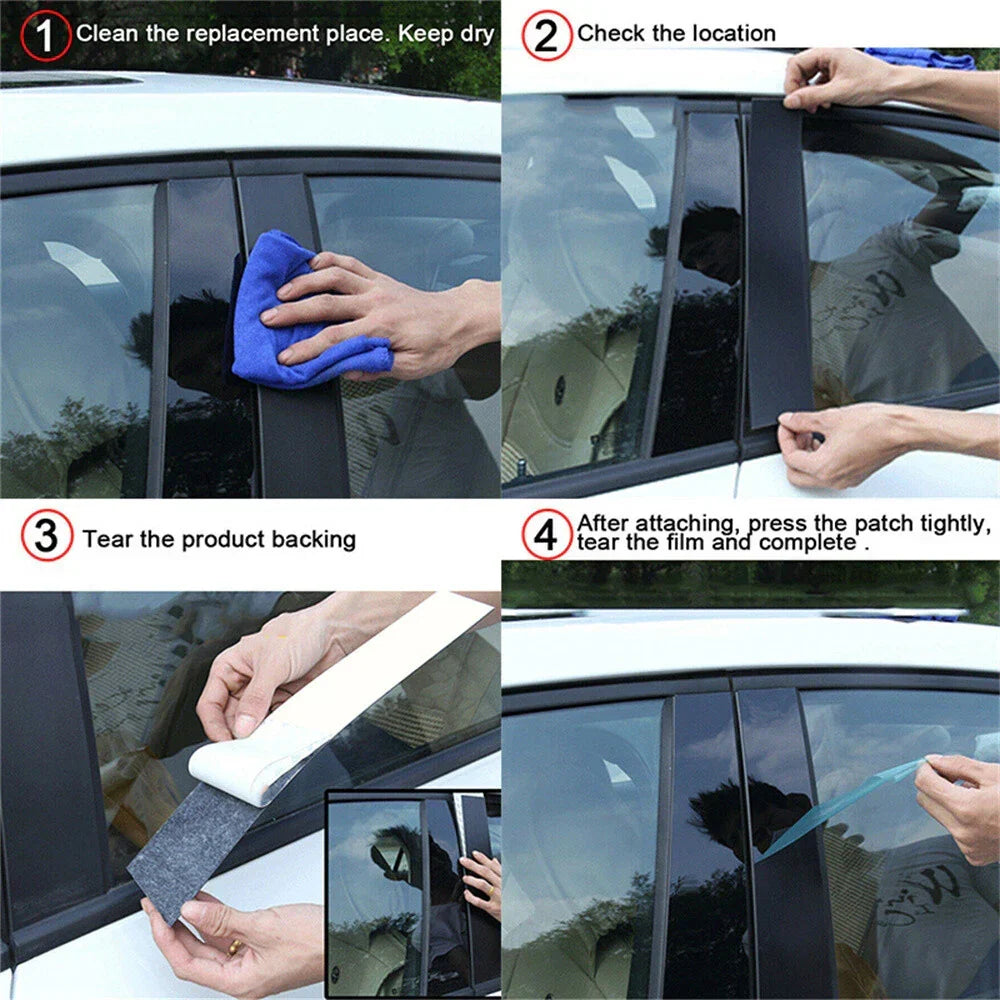 Door Window Trim Decal Covers in Glossy Black for Flex 2019-2023