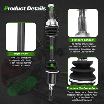 2X CV Axle Assembly for Nissan Rogue (2008–2013) Rogue Select