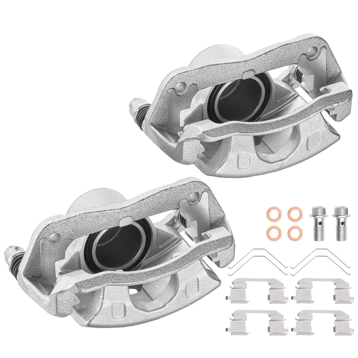 2PCS Front Brake Calipers w/ Bracket for Honda Element & CR-V (2003–2011)