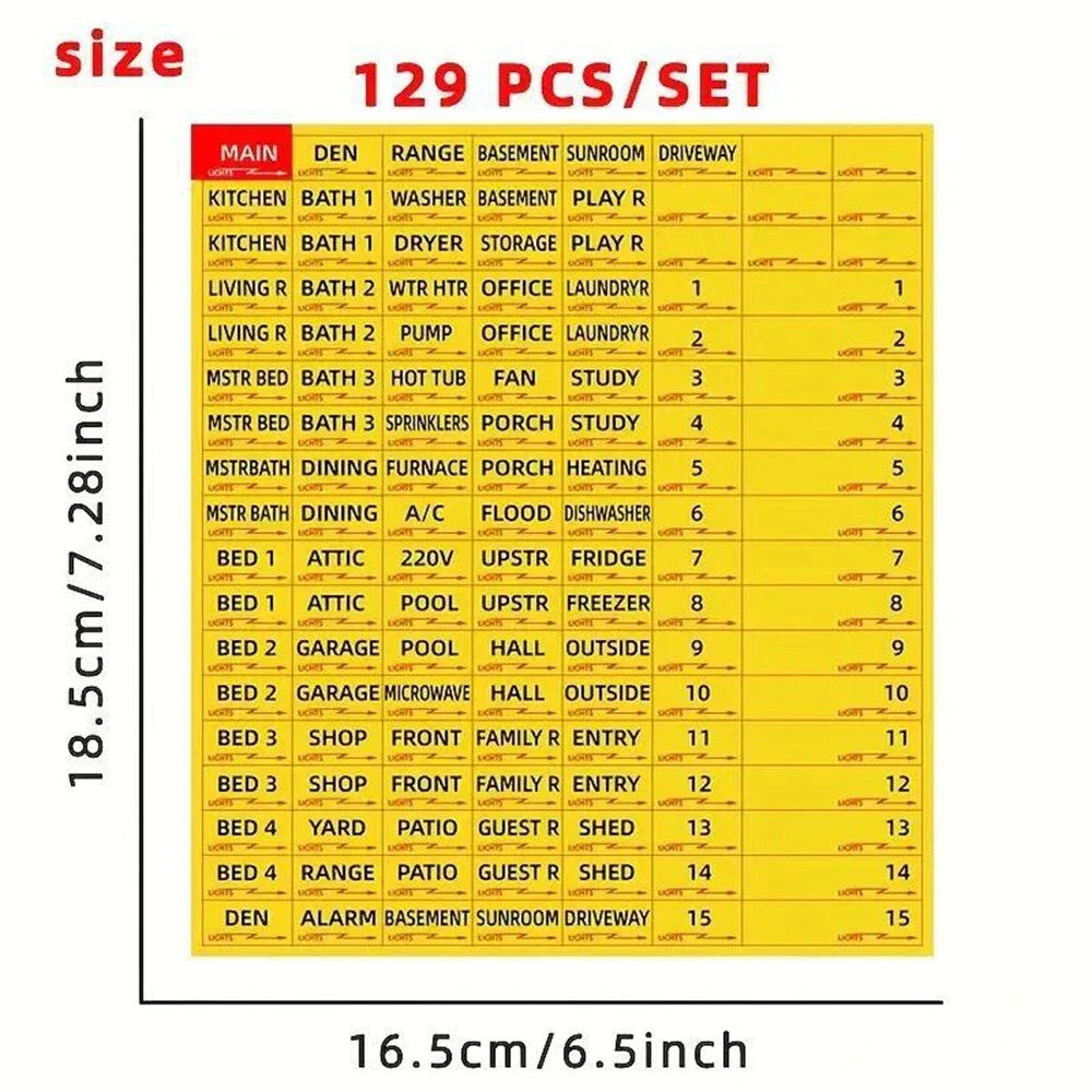 Weatherproof Labels for Circuit Breakers - Toyota Hilux N70 2005-2015