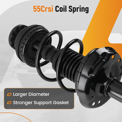 Pair Front Complete Struts w/ Coil Spring for Fiat 500 (2012–2017)
