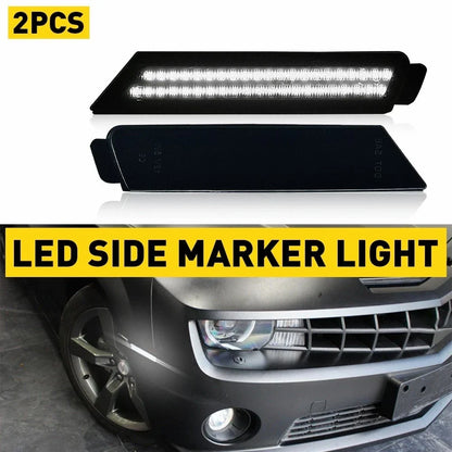 LED Front Side Marker Lights for 2010-2015 Chevy Camaro - Smoke White