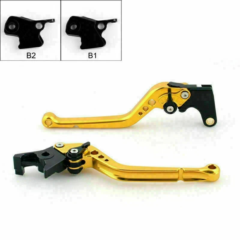 Gold T9 Long Brake Clutch Levers for BMW K1200 K1300 R1200 R/S/GS 2011-2020