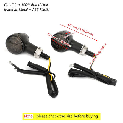 Small Bullet Turn Signal Lights (LED) for Motorcycles - Universal Fit