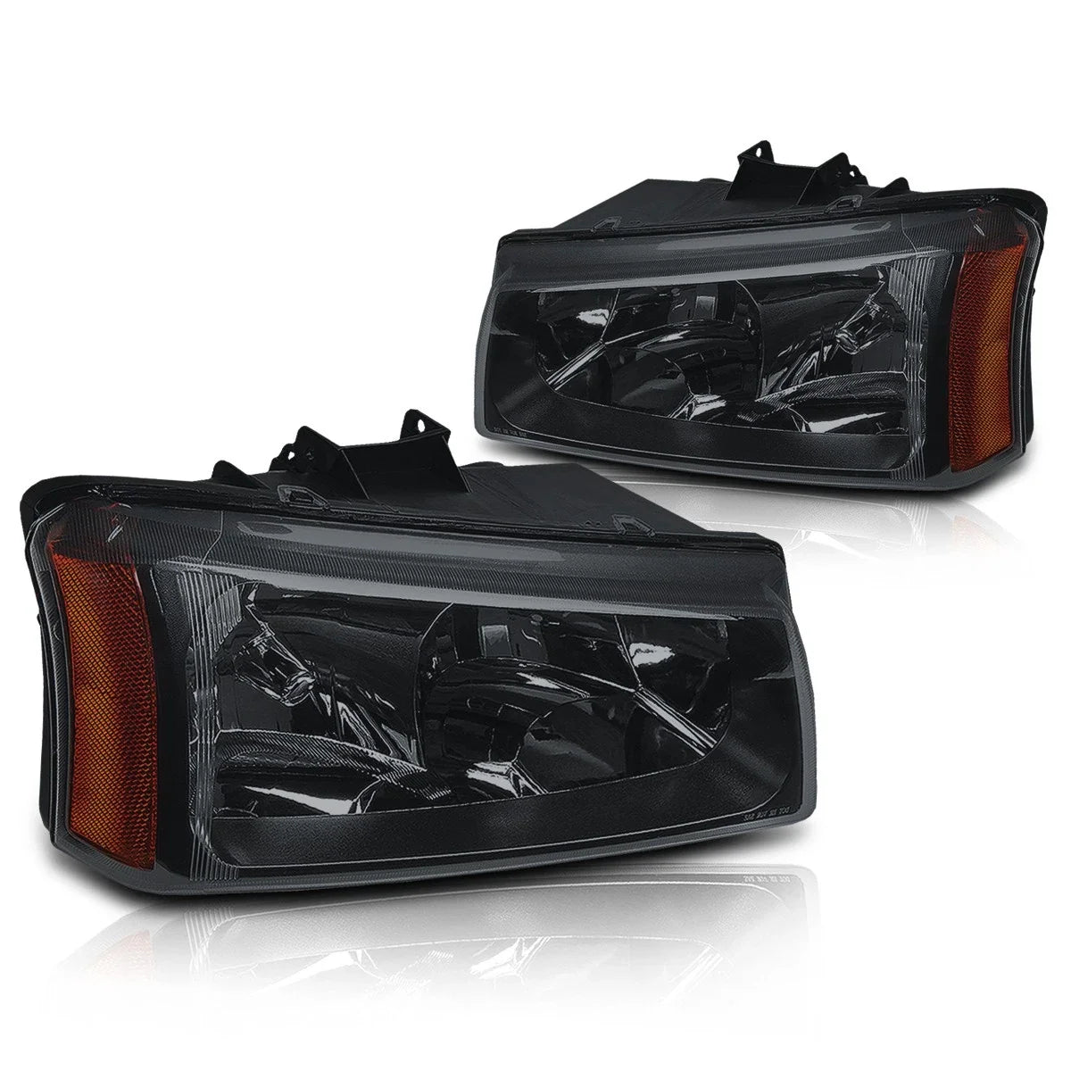 Upper Headlight Lamps Amber Corner Smoked for Chevy Silverado/Avalanche (2003–2006)