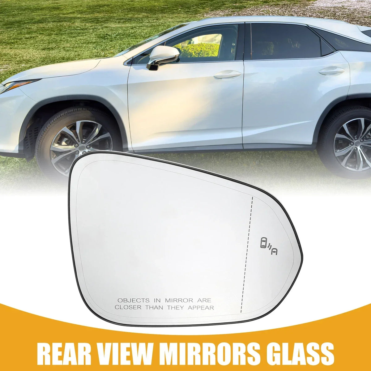 Right Side Mirror Glass for Lexus RX350 2016-2022 Rear View
