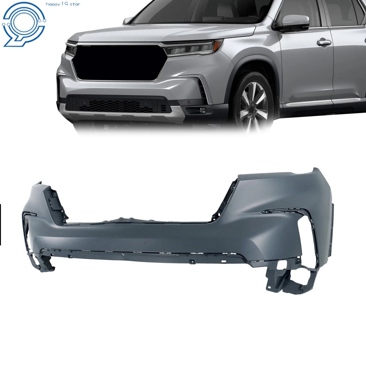 Primered Front Upper Bumper Cover for 2023-2025 Honda Pilot 04711T90A00ZZ