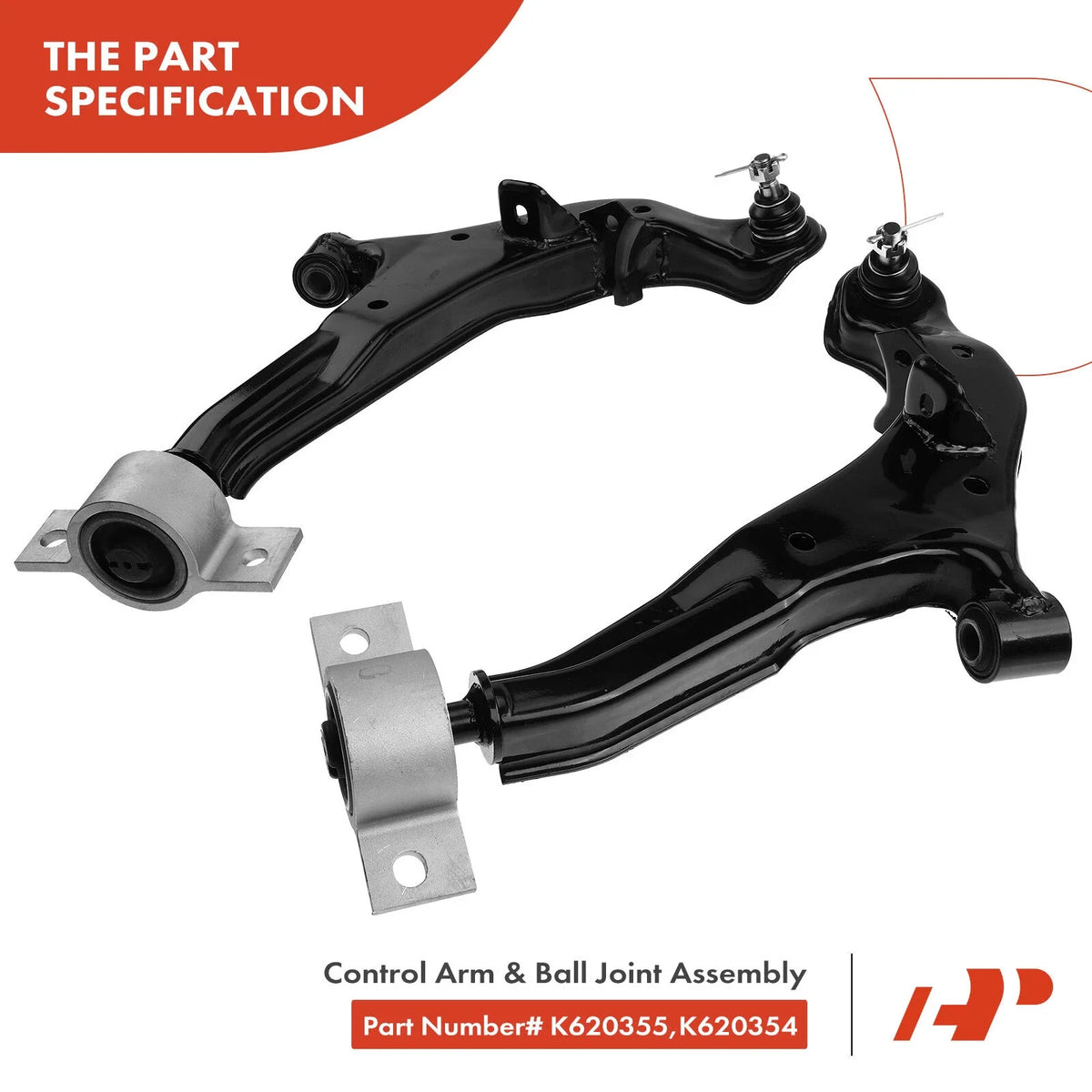 8-Piece Set of Front Lower Control Arms with Ball Joints for Nissan Maxima