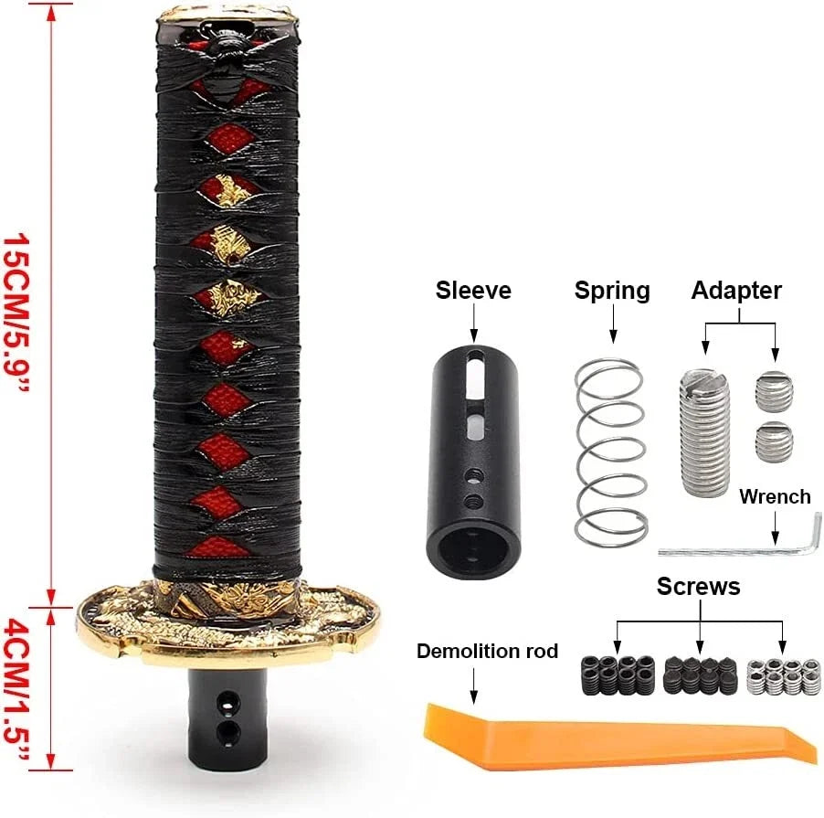 15cm Samurai Sword Gear Shift Knob for All Universal Vehicles