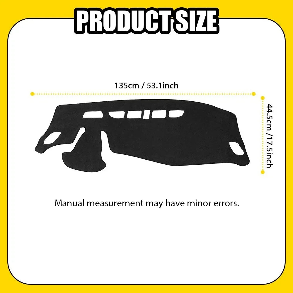 Dashboard Cover Pad Mat for Chevrolet Trax (2014–2020) 1-5X Black LHD