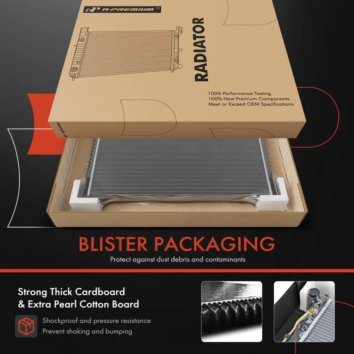 Radiator with Oil Cooler for Honda Accord 2008-2012 Acura RDX 2013-2018
