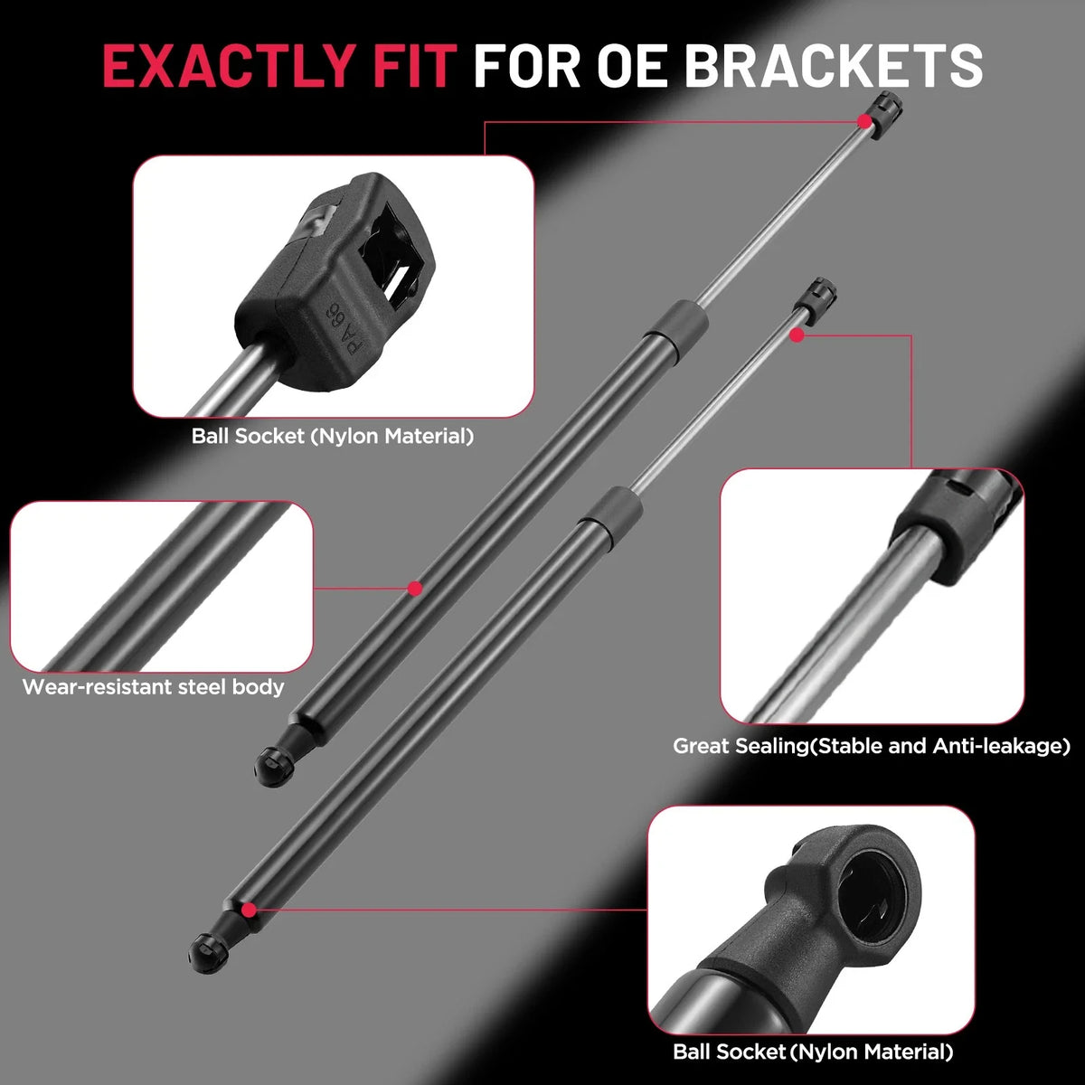 Tailgate Lift Support Shock Set for Lexus RX350 RX450h 2010-2015 - 2 Pieces