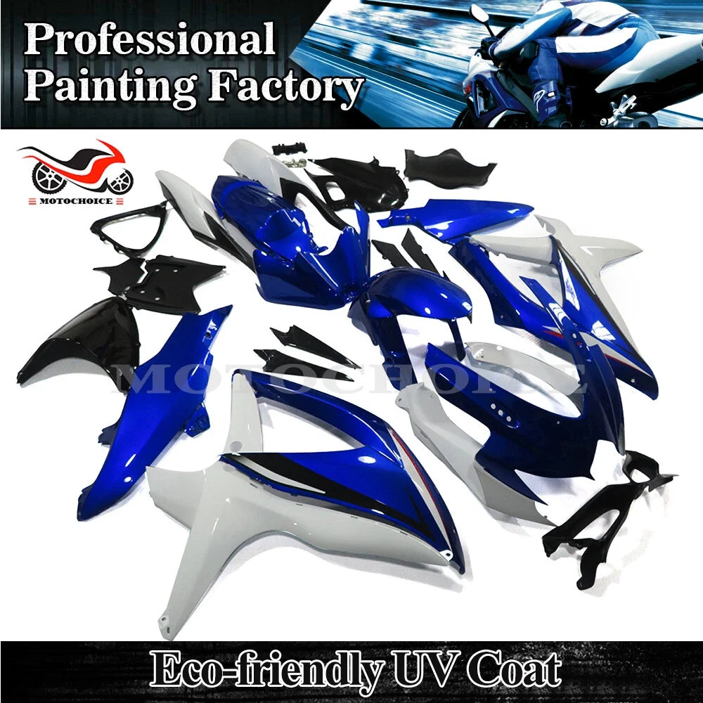 Fairing Kit for Suzuki GSXR600/750 (2008–2010) Blue White Injection Bodywork
