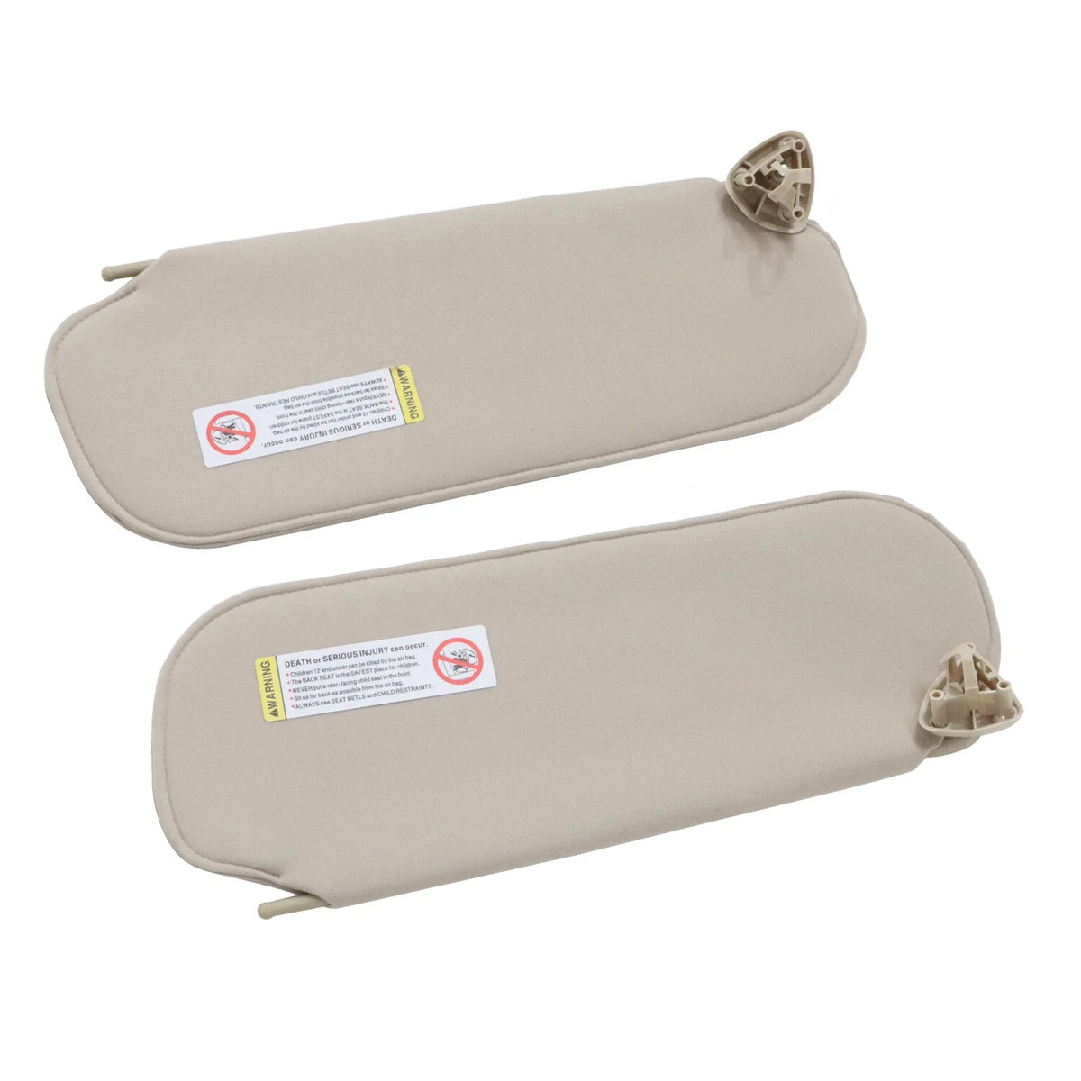 Pair Beige Sun Visor for Chevy GMC Express Savana (2003–2019)