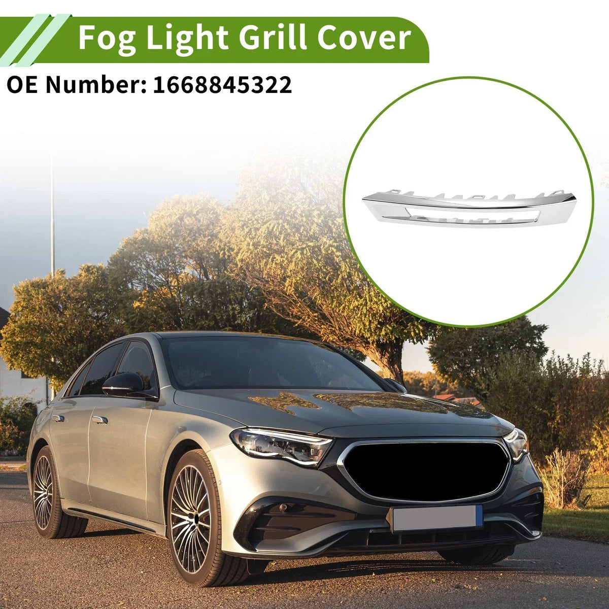 Fog Light Grill Front Left for Mercedes Benz GL350 2013-2016 Black