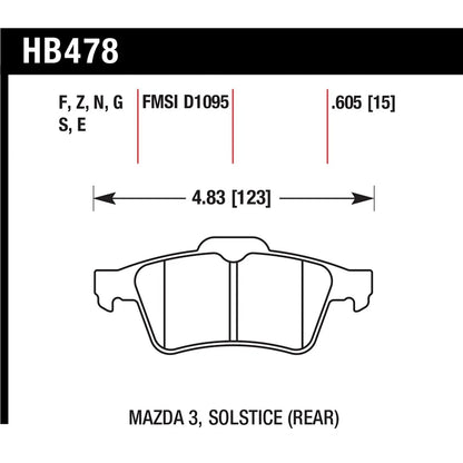 2 Brake Pads for Chevy Ford Transit Connect
