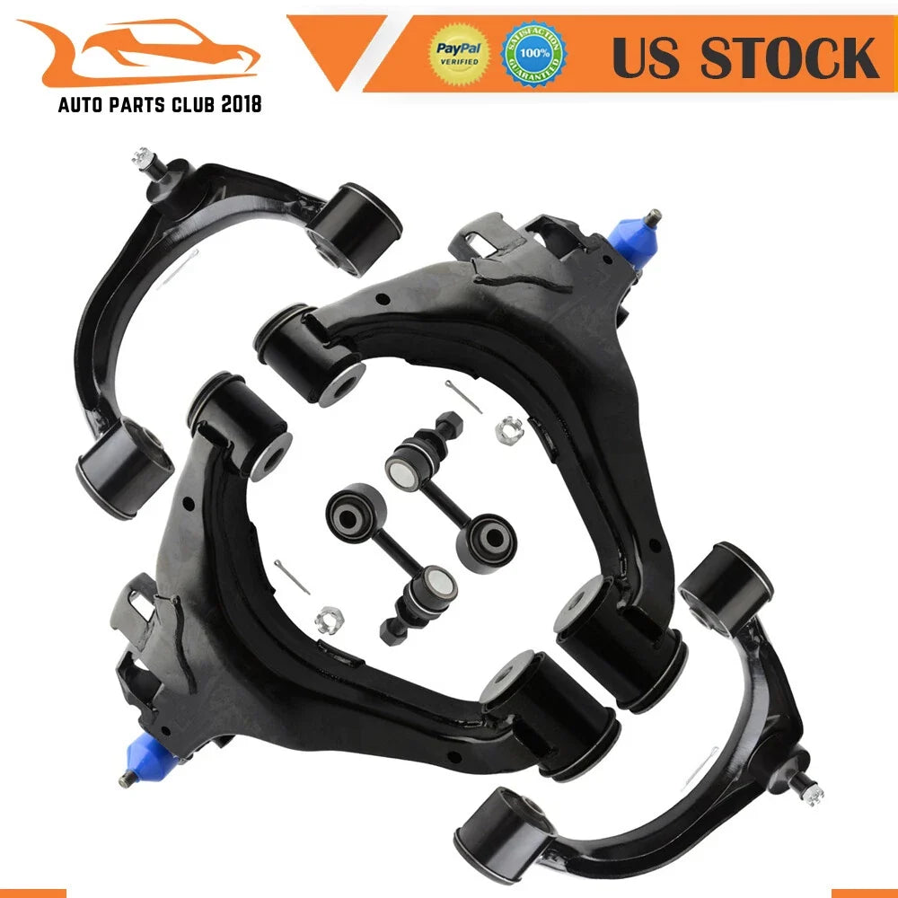 Set of 6 Front Lower Upper Control Arms with Ball Joints for Tundra (2007–2019)