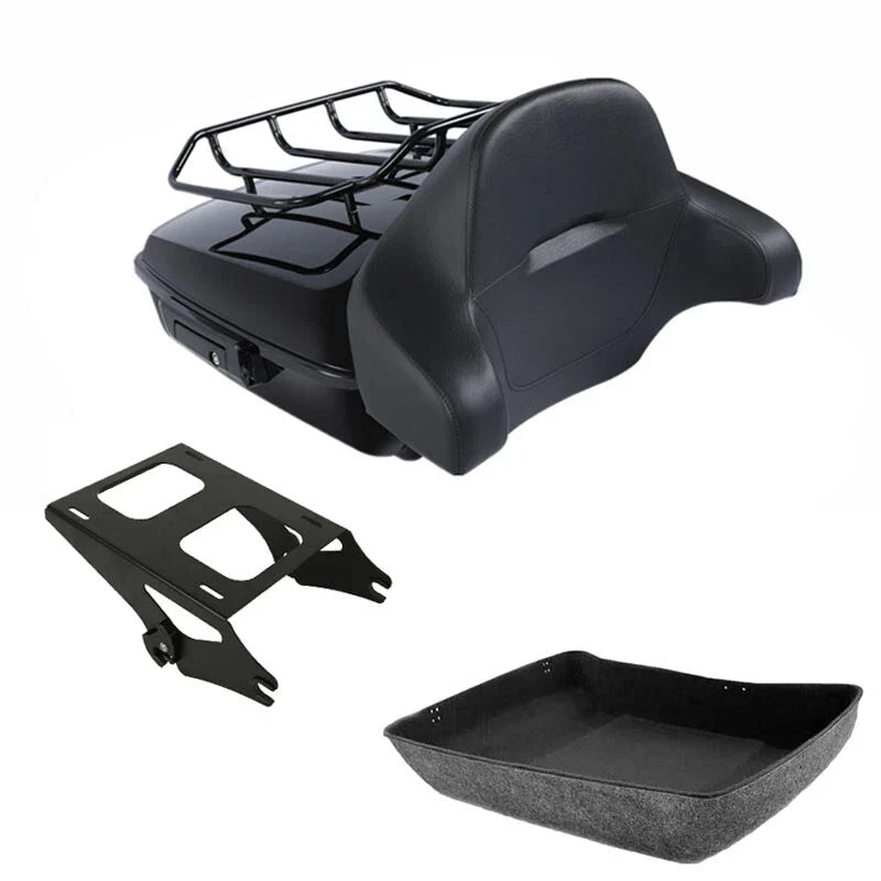 Chopped Trunk Backrest Pad Mount Rack for Road Glide 2014-2026