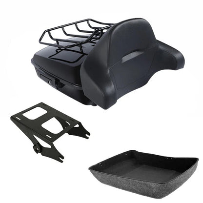 Chopped Trunk Backrest Pad Mount Rack for Road Glide 2014-2026