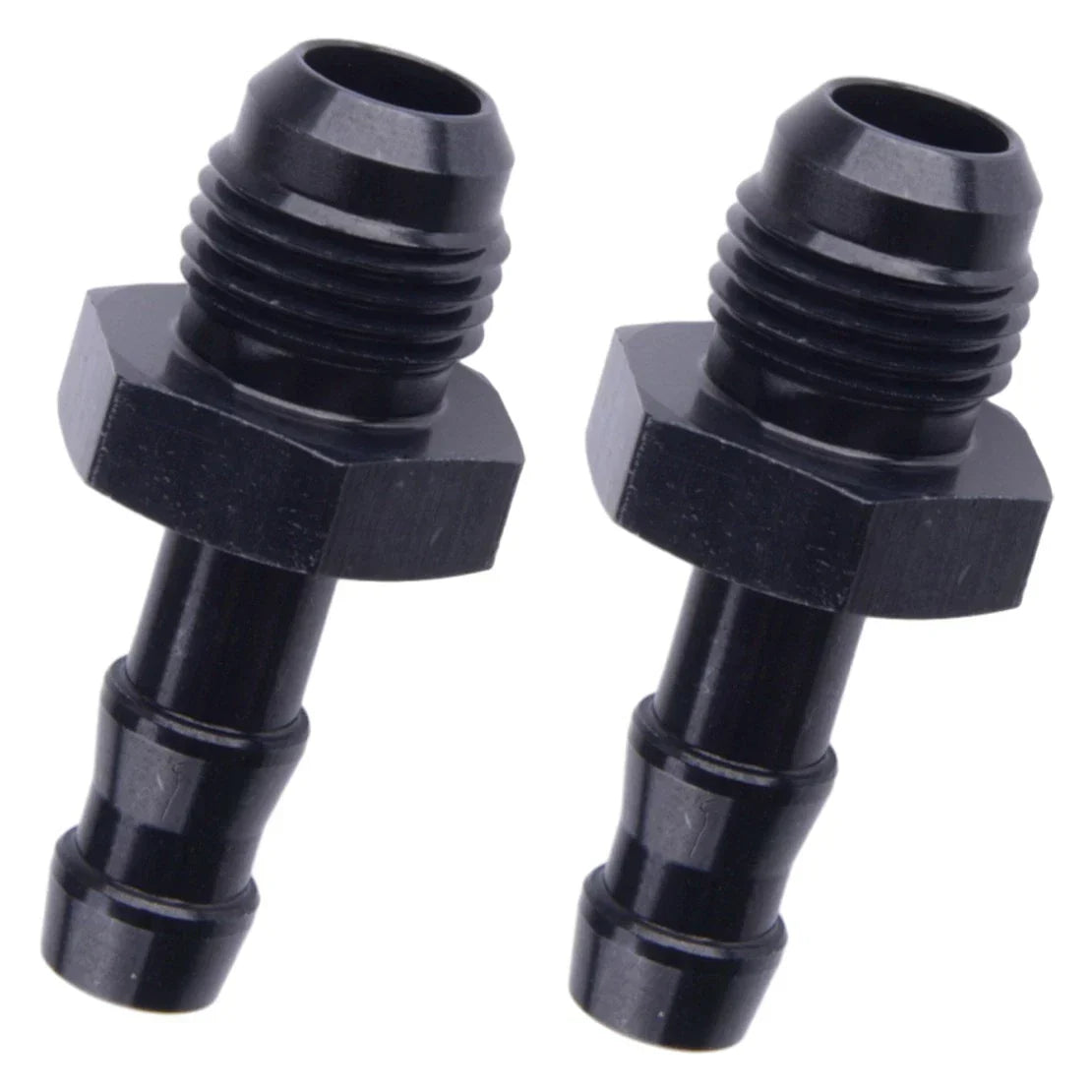 6AN to 5/16" Hose Barb Male Flare Fitting Adapters - 2 Pieces