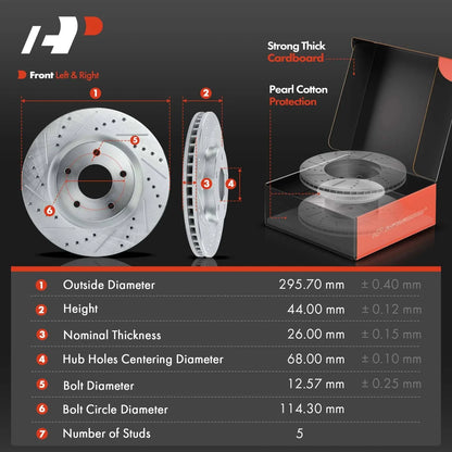 Ceramic Brake Pads and Drilled Rotors for Nissan Sentra 2007-2012
