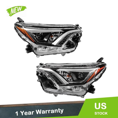 LED DRL Headlight Assemblies (Set of 2) for 2016-2018 Toyota RAV4