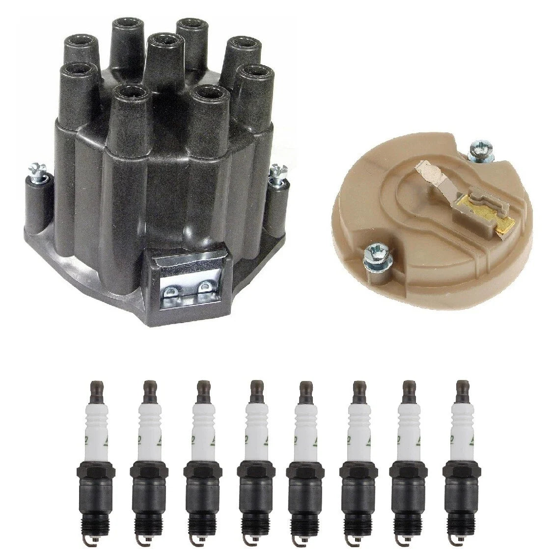 Distributor Rotor Cap & Spark Plugs Kit for Electra Blazer Sprint V8 (ACDelco)