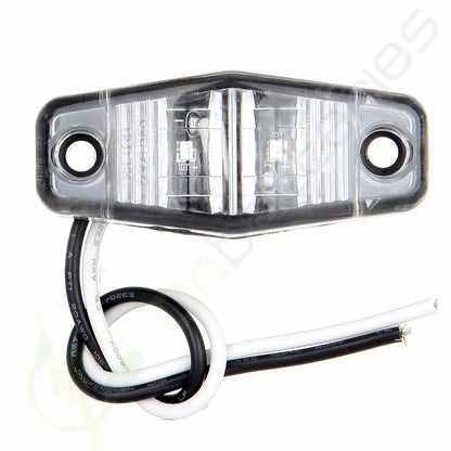 2X Clear Lens Amber LED Clearance Lamp Mini Side Marker 2.5