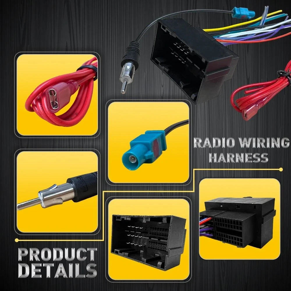 Car Stereo Radio Antenna Adapter Wire Harness for RAM 1500 2500 2013-2019