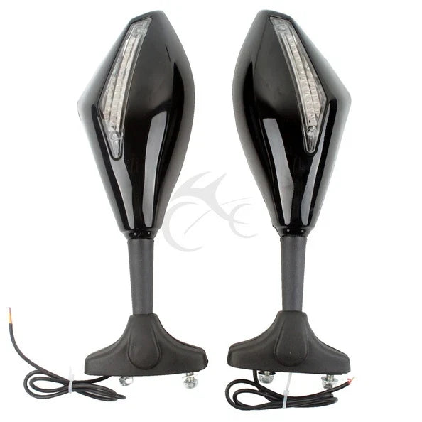 LED Turn Signal Rearview Mirrors for GSXR600 750 (1992–1997, 2004–2008, 2010–2011)