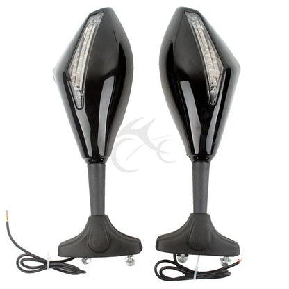 LED Turn Signal Rearview Mirrors for GSXR600 750 (1992–1997, 2004–2008, 2010–2011)