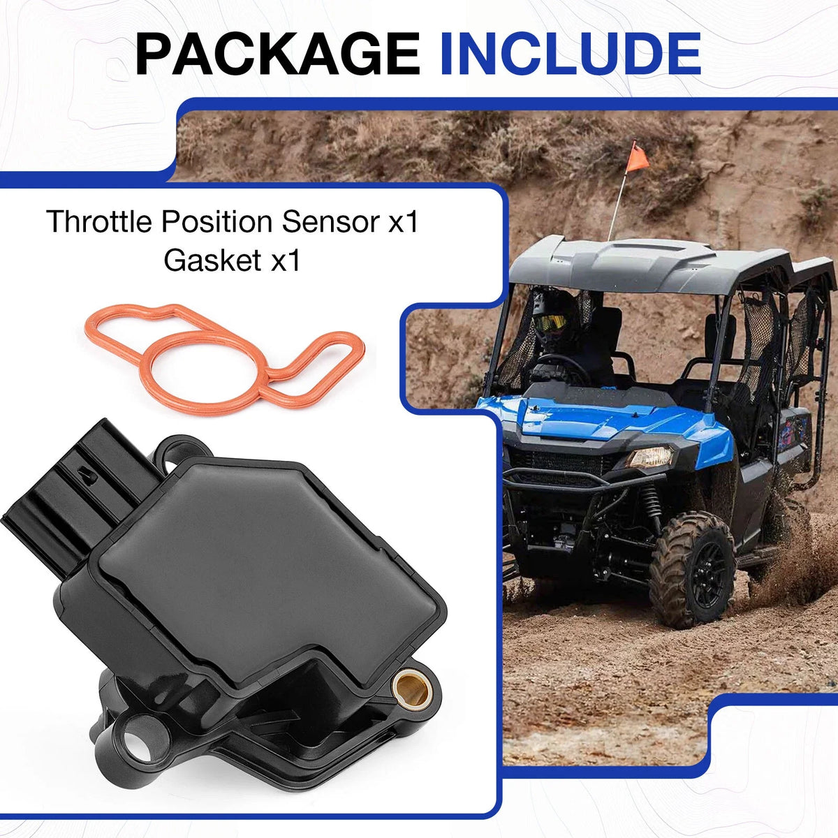 Throttle Position Sensor 16060-HP6-A01 for Honda Foreman 500 TRX500FE/FM (2012–2019)