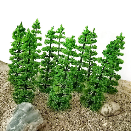 10 Mini Model Trees for Scenic Railway Layout Set