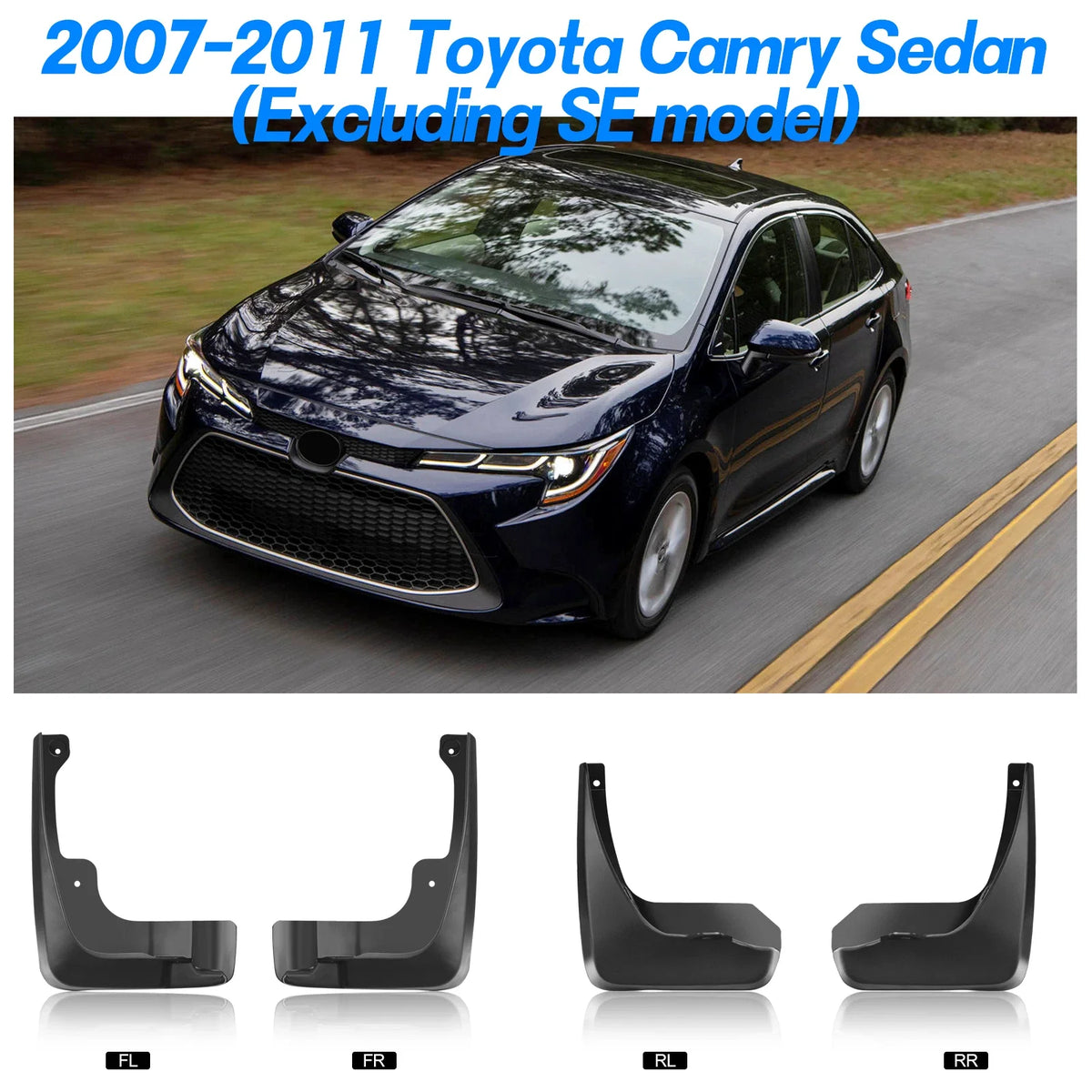 Mud Flaps Splash Guards for Toyota Camry (2007–2011)