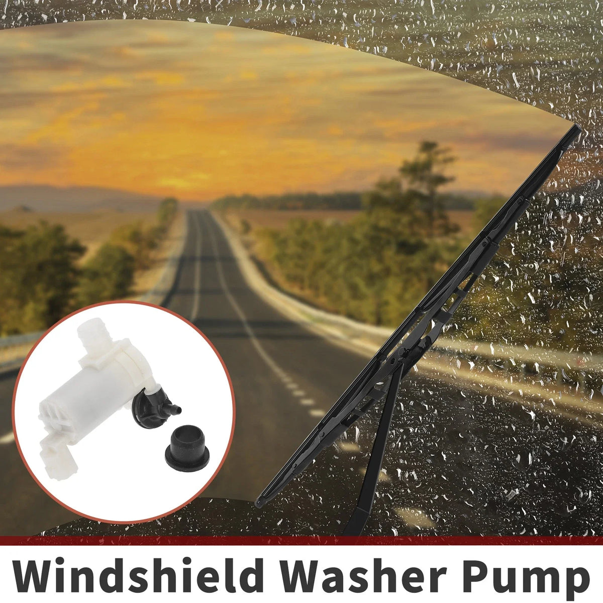 Windshield Washer Pump w/ Grommet for Mazda 2 (No.DG8067482)