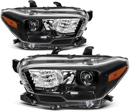 Front Pair of Halogen Headlights for Toyota Tacoma (2016-2023)