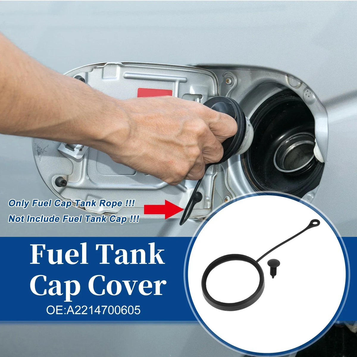 Fuel Tank Cap Tether Ropes (2-Pack) for Mercedes-Benz E320 2003-2009