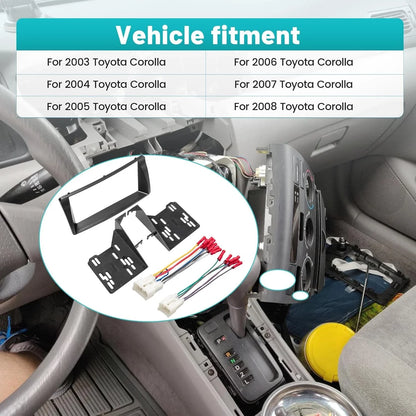 Radio Installation Kit & Audio Frame for Toyota Corolla 2003-2008