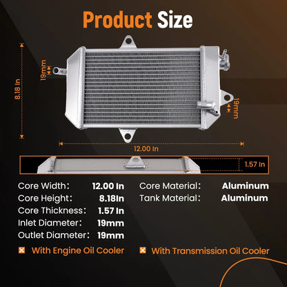 2 Row Cooling Radiator for Yamaha Banshee 350 (1987–2006) 2GU124610100