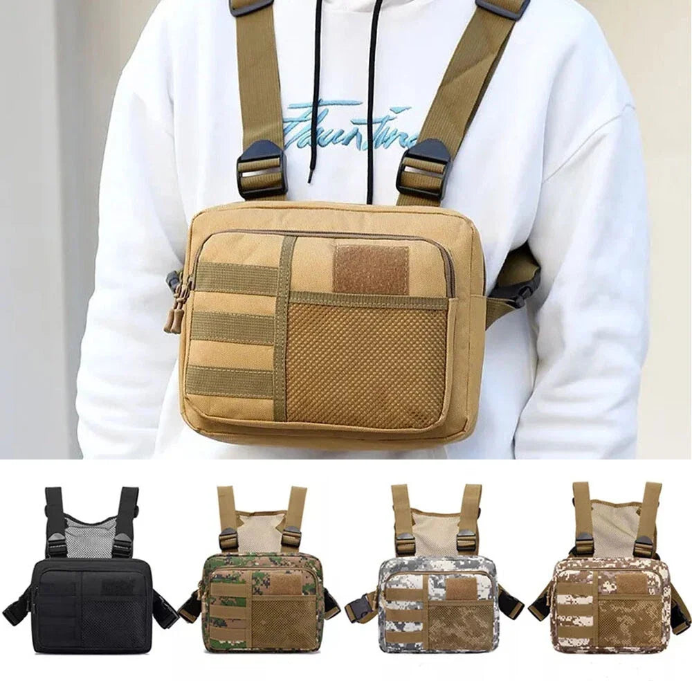 Chest Rig Bag for Men - Travel Recon Kit Pack - Outdoor Sport
