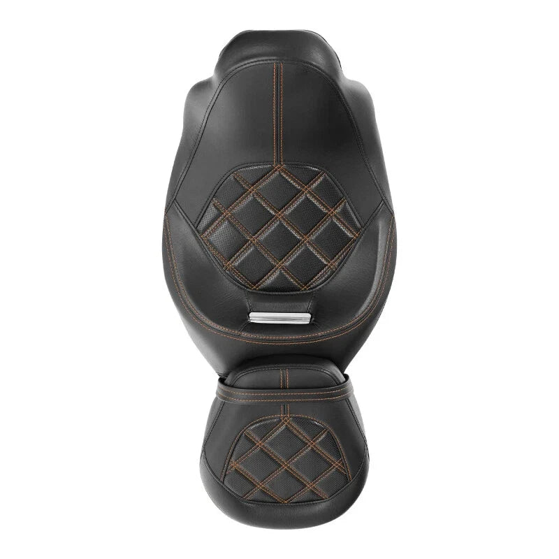 Black Driver/Passenger Seat for Harley Touring Street Road Glide (2009–2023)