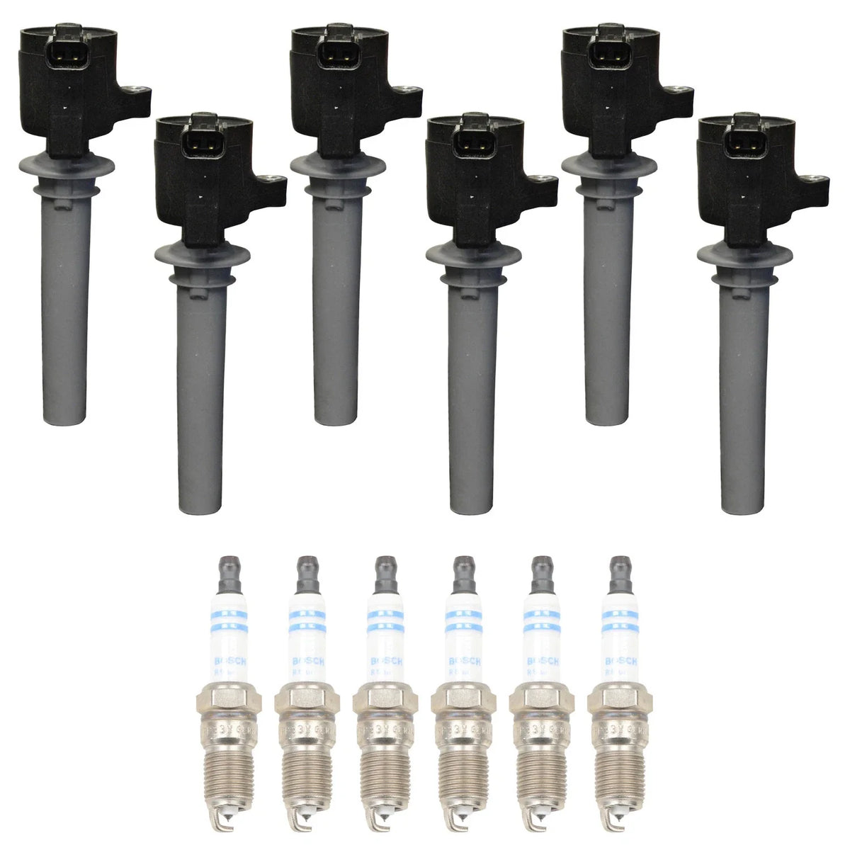 Set of 6 Ignition Coils & Spark Plugs for Mazda Tribute V6 (2001–2006)